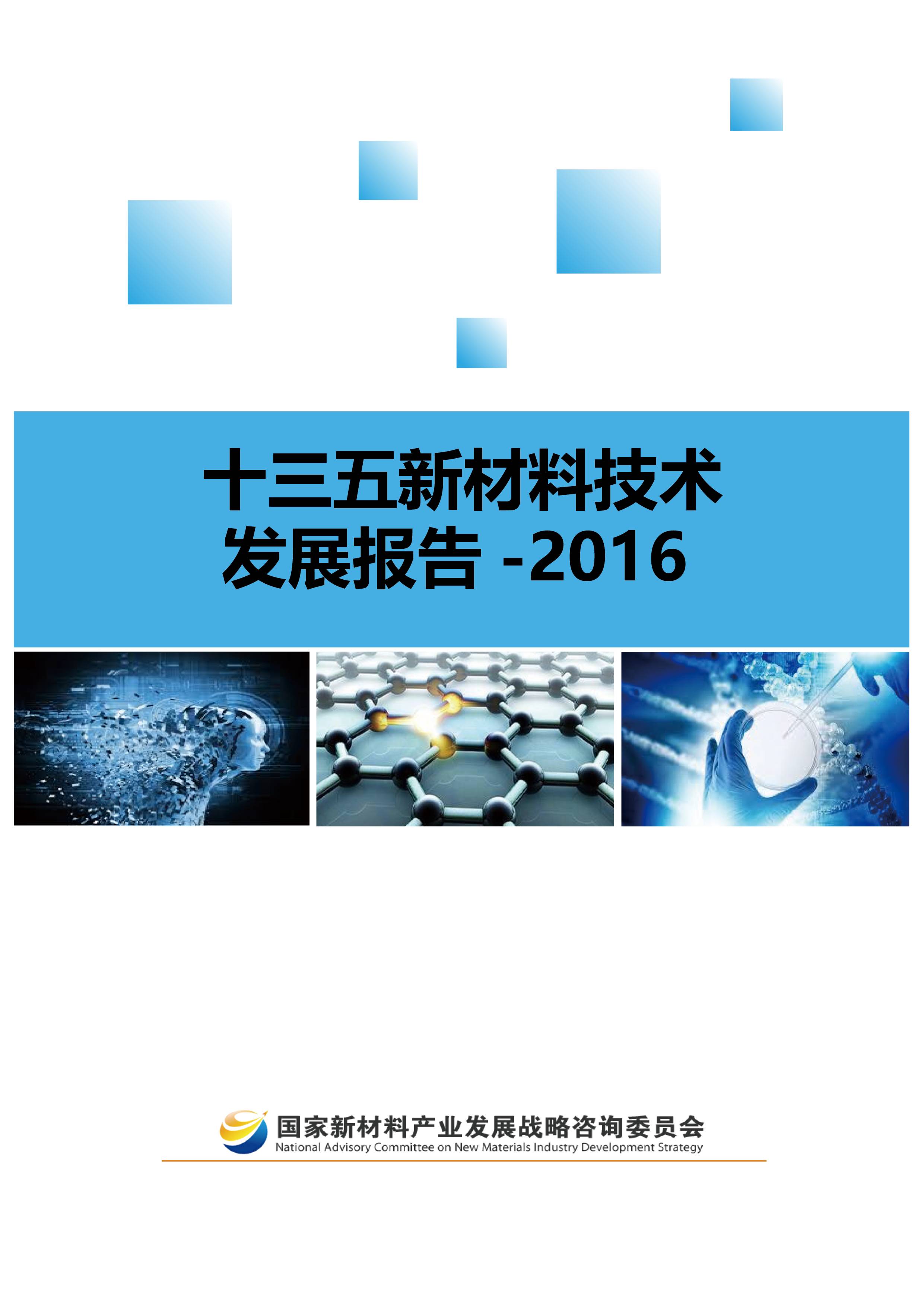 十三五新材料技術(shù)發(fā)展報(bào)告白皮書 技術(shù)創(chuàng)新與未來展望